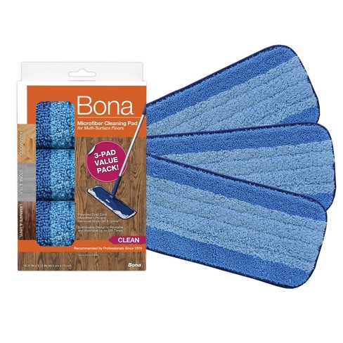 Bona Cleaning Products Reusable Mop Refill Multi Surface Microfiber  Cleaning & Mopping Pads Value Pack - Unscented - 3ct : Target