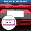 Unique Bargains Aluminium Alloy License Plate Holder Durable Mirror Polished Purple - 2 of 4