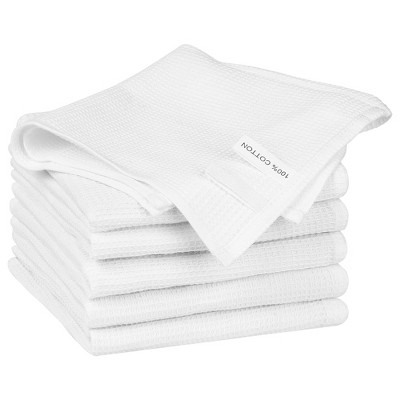 Unique Bargains Reusable Cotton Waffle Weave Drying Absorbent Kitchen Towels  14 X 14 6 Packs : Target