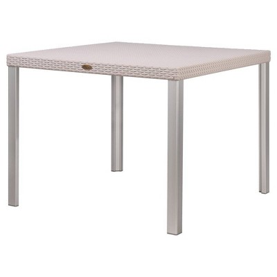 Oslo Rattan Square Dining Table with Aluminum Legs - Gray - Lagoon