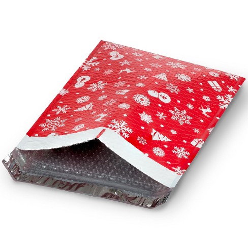 Fosmon #5 Christmas Poly Bubble Mailer 10.5 X 16 Inches, Lightweight ...