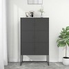 vidaXL Highboard Anthracite Steel Adjustable Feet Highboard - 31.5" x 13.8" x 53.1" Anthracite - 2 of 4