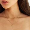Birth Flower Necklaces for Women 18K Gold Plated Dainty Layered Birth Month Flower with Birthstone Pendant Personalized Custom Floral Jewelry - 2 of 4