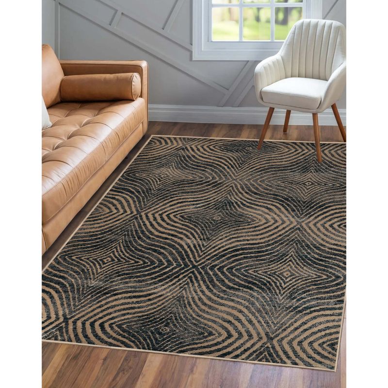 Abstract Modern Diamonds Runner or Area Rug by Blue Nile Mills, 2 of 7