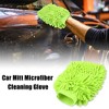 Unique Bargains Car Mitt Microfiber Chenille Dust Wash Washing Cleaning Glove Fluorescent Green - image 2 of 4