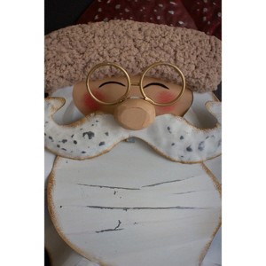 Santa Painted Wooden Head Wall Decor 14.5"H, Multi-Color Distressed Christmas Accent By Kalalou - 1 of 4