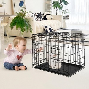 Spacious Foldable Hamster Cage with Removable Tray, Portable Small Animal Cage for Travel & Home Use - 1 of 4