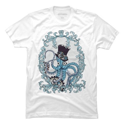 Men's Design By Humans Steampunk Octopus By paviash T-Shirt