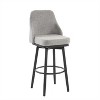 CIPACHO swivel bar & couter stool, 24"&30" adjustable, (set of 2) Fabric color Light grey - 2 of 4