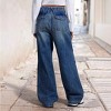 Coolmee Women's Wide Leg Jeans Distress Mid Waist Denim Pants Vintage Trousers - 4 of 4