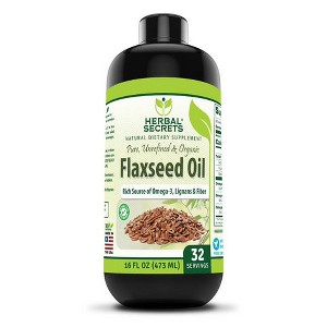 Herbal Secrets Organic Flaxseed Oil 16 Oz - 1 of 1