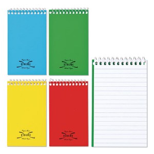 National Paper Blanc Xtreme White Wirebound Memo Pads, Narrow Rule, Randomly Assorted Cover Colors, 60 White 3 x 5 Sheets - 1 of 4