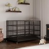 Dog Crate Furniture, Large Wooden Kennel with Wheels for Indoor Use - 2 of 4