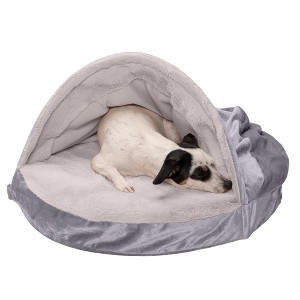 FurHaven Wave Fur & Velvet Snuggery Orthopedic Dog Bed - 1 of 4