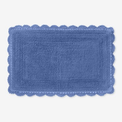 BrylaneHome Rectangular Crochet Bath Mat