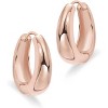 14K Gold Plated Sterling Silver Post Small Chunky Hoops Earrings | Thick Lightweight Gold Hoop Earrings for Women - 3 of 4