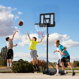 COZONY Portable Adjustable Basketball Hoop, 5–7 ft Height, 28 in Backboard, Pool/Outdoor Goal for Kids & Teens - 1 of 4