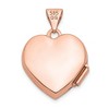 Black Bow Jewelry 14k Rose Gold 15mm Double Design Heart Shaped Locket - 3 of 4