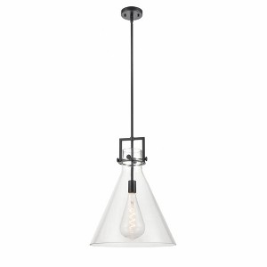 Newton Cone - 1 Light Stem Hung Pendant In Industrial Style-20.38 Inches Tall and 16 Inches Wide - 1 of 1