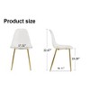 ALEXOUN Clear Dining Chairs Set of 6, Modern Transparent Dining Chairs with Silver Plated Metal Legs, for Dining Room, Bedroom,Living Room - 3 of 4