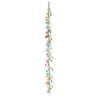 Transpac Foam 84 in. Multicolor Easter Colorful Egg Garland