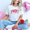 S.W.Smiley Sweet Heart Distressed - Women's Short Sleeve Graphic T-Shirt - 3 of 4