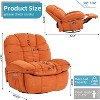 DYHOME Power Recliner Chair for Adults, Swivel Rocking Recliner Chairs with Massage and Heated, Soft Fabric Single Reclining Sofa, with USB Port - 2 of 4