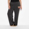 Women's Cars Wide Leg Fleece Graphic Pants - Black - 2 of 3
