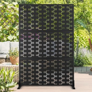 PexFix Outdoor Metal Privacy Screen Garden Fence in Bricks Pattern - 1 of 4