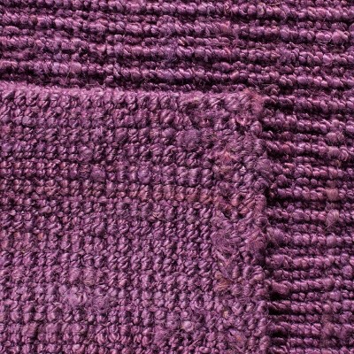 Purple Hand-Knotted Wool Runner Rug, 2'6" x 6'