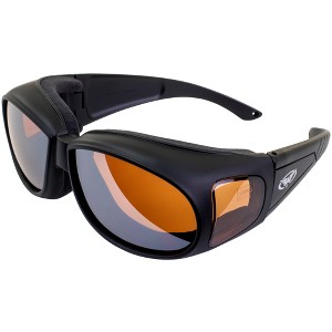 Global Vision Eyewear Outfitter Safety Motorcycle Fit Over Glasses with Brown Mirror Lenses - 1 of 4