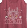 Women's - How to Train Your Dragon - Toothless Line Art Graphic Racerback Tank - 2 of 4