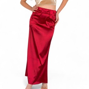 Anna-Kaci Women's High-Waisted Satin Maxi Skirt - 1 of 4