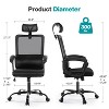 High Back Ergonomic Swivel Office Chair with Adjustable Headrest and Lumbar Support, High Swivel Executive Chair for Home Office-The Pop Home - 2 of 4