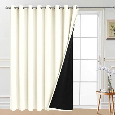 Yakamok Room Darkening Thermal Insulated Blackout Curtains for Bedroom (W100 x L96,Cream 1 Panel)