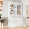 TiramisuBest 77" Farmhouse Freestanding Kitchen Pantry Cabinet - 3 Adjustable, 8 Door & 3 Drawers for Kitchen/Dining (White) - 3 of 4