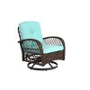 CAVINAS Outdoor Swivel Chairs with Glass Coffee Table, Sectional Patio Furniture Set, Patio Conversation Sets for Backyard, Garden - 3 of 4