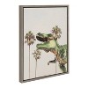 Kate & Laurel All Things Decor Sylvie Dinosaur Metallic Wall Art by July Art Prints Beach Palm Tree Dinosaur - 3 of 4