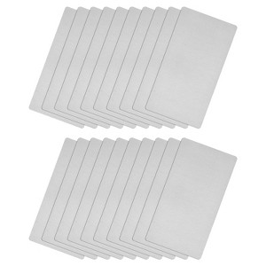 Unique Bargains Stainless Steel DIY Laser Printing Office Engraving Blank Cards - 1 of 4