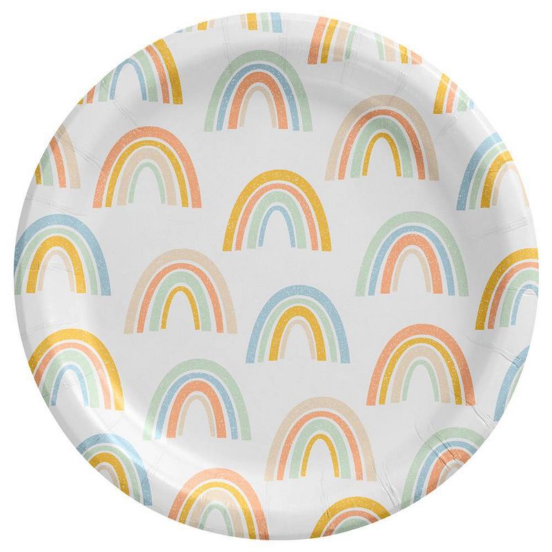 8.5&#34; 20ct Rainbow Dinner Paper Plates - Spritz&#8482;, 1 of 3