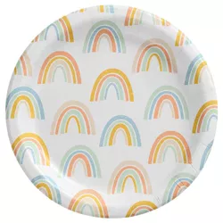 8.5" 20ct Rainbow Dinner Paper Plates - Spritz™