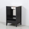 20-Inch Bathroom Vanity with Sink, Black Freestanding Cabinet with Glass Door & Drawer, MDF Construction, Ceramic Basin - 3 of 4