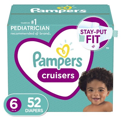 Pampers Cruisers Diapers Super Pack - Size 6 - 52ct