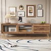 Bella Depot Modern TV Stand for TVs up to 75", Entertainment Center Media Console with 2 Glass Doors,2 Drawers - 3 of 4