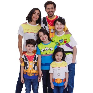 Disney Pixar Toy Story Woody Buzz Lightyear Alien Matching Family Cosplay T-Shirt Little Kid to Adult - 1 of 4