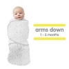 BreathableBaby 3-in-1 Swaddle Trio, Watercolor Bloom Aqua, Activewear Jersey Knit,Ê0-4 months - 4 of 4