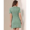 INSPIRE CHIC Women's Work Short Sleeve Vintage Houndstooth Pencil Sheath Dress - 3 of 4