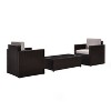 Palm Harbor 3pc All-Weather Wicker Patio Seating Set - Gray Cushions - Crosley - 3 of 4