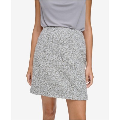 Calvin Klein Womens Boucle Pencil Skirt