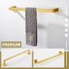 Mixxidea Square Toilet Paper Holder Bundle with Single Towel hook 2 PCS, Towel Holder, Towel Bar (Brushed Gold) - 2 of 3